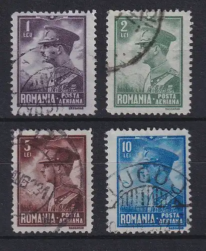 Rumänien 1930 König Karl II. Mi.-Nr. 389-392 gestempelt