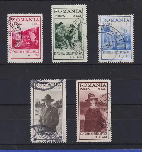 Rumänien 1931 Pfadfinder-Ausstellung Mi.-Nr. 413-417 gestempelt