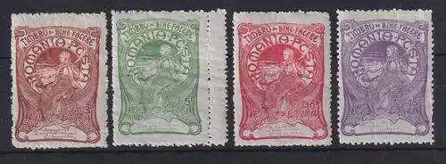 Rumänien 1906 Wohlfahrt Mi.-Nr. 161-164 ungebraucht *