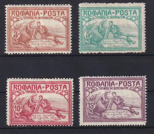 Rumänien 1906 Wohlfahrt Mi.-Nr. 169-172 ungebraucht *