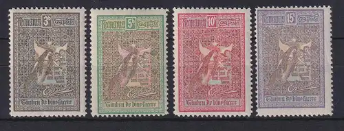 Rumänien 1906 Wohlfahrt Mi.-Nr. 173-176 ungebraucht *