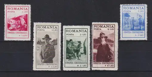 Rumänien 1931 Pfadfinder-Ausstellung Mi.-Nr. 413-417 ungebraucht *