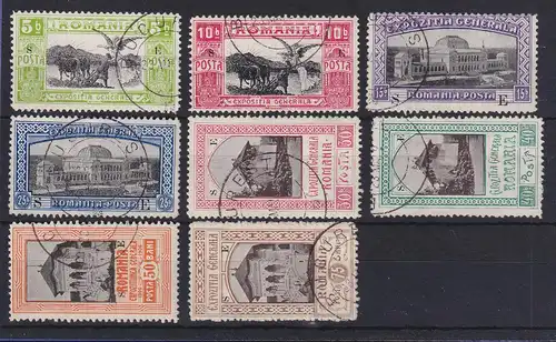 Rumänien 1906 Dienstmarken Mi.-Nr. I - VIII (ohne Nr. IX - XI) gestempelt