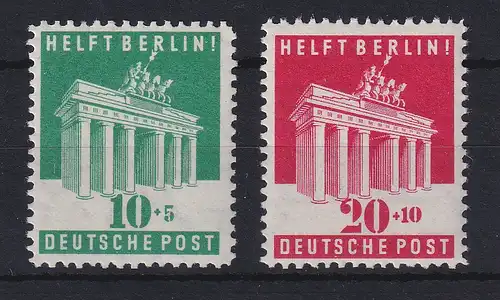 Bizone 1948 Berlin-Hilfe Mi.-Nr. 101-102 postfrisch **