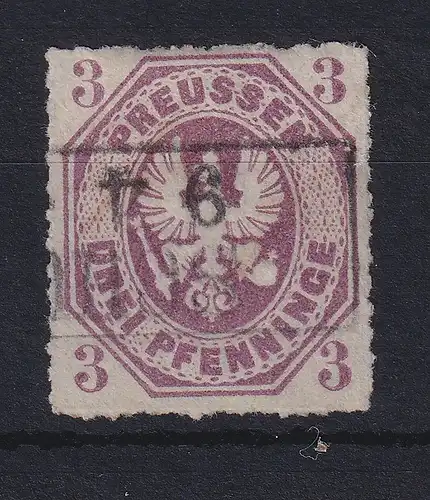 Preußen 1865 Preußischer Adler im Achteck 3 Pf Mi.-Nr. 19a gestempelt