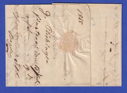 Bayern Geschäftsbrief mit Halbkreis-Stempel FREYUNG in grün 1845