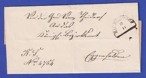 Bayern Dienstbrief mit Halbkreis-Stempel EICHENDORF