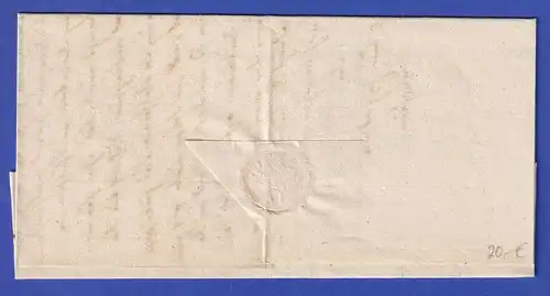 Bayern Dienstbrief mit Fingerhut-Stempel MÜHLDORF 1838