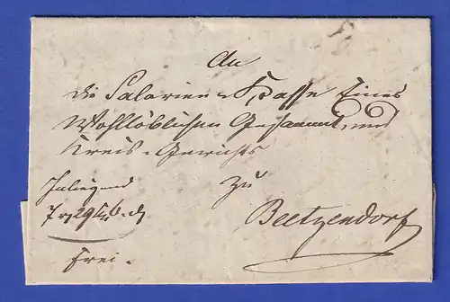 Preußen Wertbrief von 1844 nach Beetzendorf in der Altmark