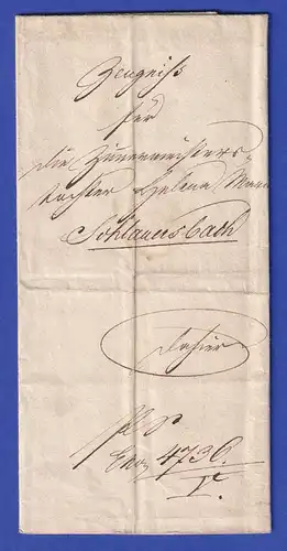 Bayern Zeugnis für Maria Helaur (?) aus Schlauersbach 1845 