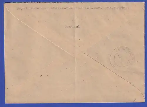 Französische Zone Wappen MIF 2 Werte auf R-Brief aus Frankenthal (Pfalz) 1.3.46