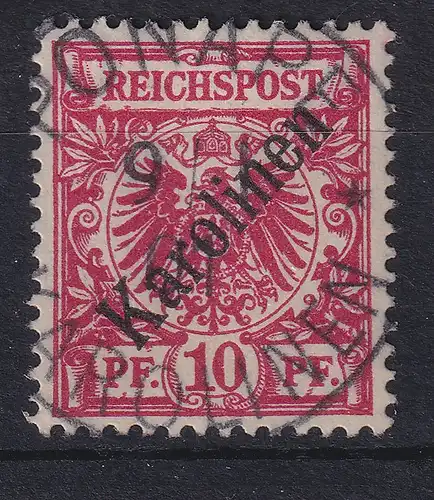 Deutsche Kolonien Karolinen 1900 Mi.-Nr. 3 I mit O PONAPE, gepr. STEUER BPP
