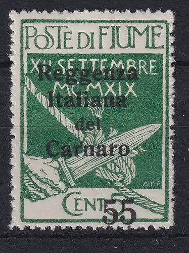 Fiume 1920 Besetzung der Carnaro-Inseln 55 C Mi.-Nr. 12 ungebraucht *