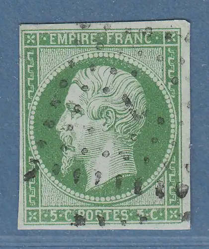 Frankreich 1853 EMPIRE FRANC. Napoleon III. 5 C. Mi.-Nr. 11a mit Punkt-Rauten-O