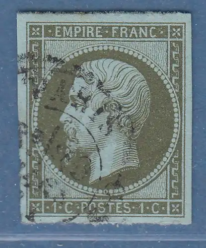 Frankreich 1853 EMPIRE FRANC. Napoleon III. 1 C. Mi.-Nr. 10 gest. PARIS