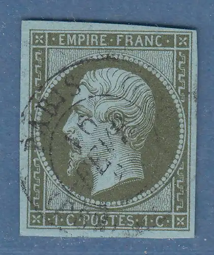 Frankreich 1853 EMPIRE FRANC. Napoleon III. 1 C. Mi.-Nr. 10 zart gest. PARIS