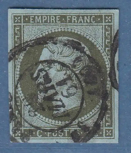 Frankreich 1853 EMPIRE FRANC. Napoleon III. 1 C. Mi.-Nr. 10 mit sattem O PARIS