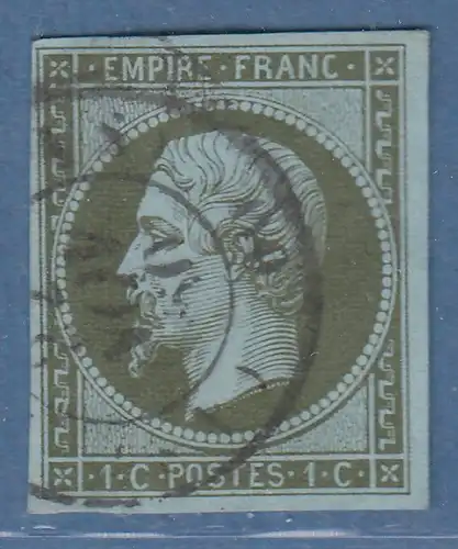 Frankreich 1853 EMPIRE FRANC. Napoleon III. 1 C. Mi.-Nr. 10 mit Rundstempel