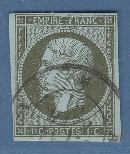 Frankreich 1853 EMPIRE FRANC Napoleon III. 1 C. Mi.-Nr. 10  O  1861