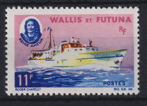 Wallis et Futuna 1965 Fährschiff Königin Amélia Mi.-Nr. 206 postfrisch **