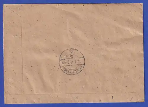 Franz. Zone Rh.-Pfalz Mi.-Nr. 20 und 24 in MIF auf R-Brief aus Diez, Juli 1948