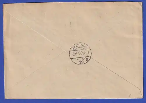 Franz. Zone Rh.-Pfalz Mi-Nr. 1 und 3 in MIF auf R-Brief aus KOBLENZ vom 1.6.48