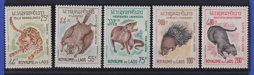 Laos 1965 Tiere Mi.-Nr. 166-170 postfrisch ** 