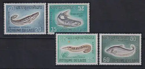 Laos 1967 Fische Mi.-Nr. 207-210 postfrisch ** 