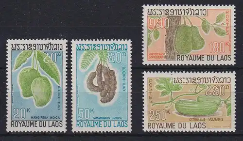 Laos 1968 Einheimische Früchte Mi.-Nr. 240-243 postfrisch ** 