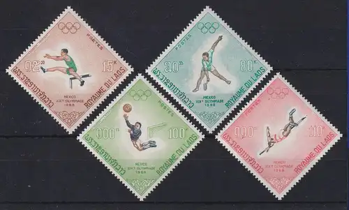 Laos 1968 Olympische Spiele in Mexiko Mi.-Nr. 244-247 postfrisch ** 
