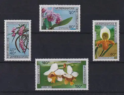 Laos 1972 Einheimische Orchideen Mi.-Nr. 337-340 postfrisch ** 