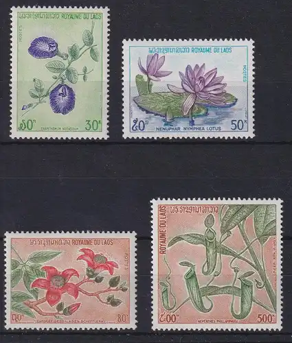 Laos 1974 Wildwachsende Blumen Mi.-Nr. 379-382 postfrisch ** 