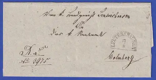 Bayern Dienstbrief mit Halbkreis-Stempel LEUTERSHAUSEN