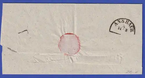 Bayern Dienstbrief mit Halbkreis-Stempel LEUTERSHAUSEN