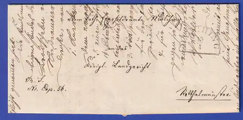 Bayern Dienstbrief mit Halbkreis-Stempel MALCHING 1866