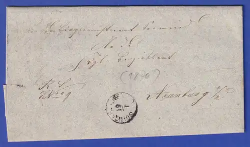 Bayern Dienstbrief mit Rundstempel SCHWARZENFELD 1870