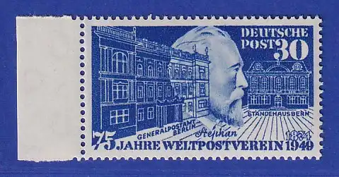 Bundesrepublik 1949 Heinrich von Stephan Mi.-Nr. 116 linkes Seitenrandstück **