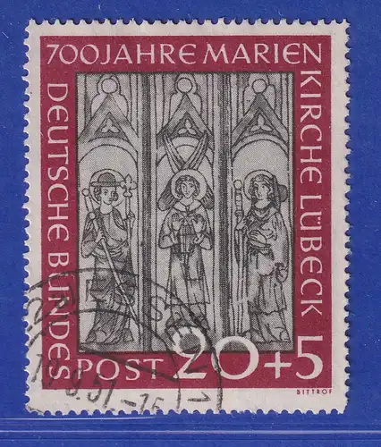 Bundesrepublik 1951 Marienkirche Lübeck Mi-Nr. 140 schön gestempelt ESSEN 