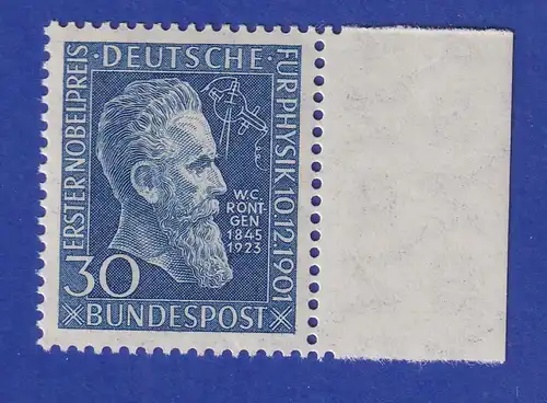 Bundesrepublik 1951 Röntgen Mi-Nr. 147 Seitenrandstück **