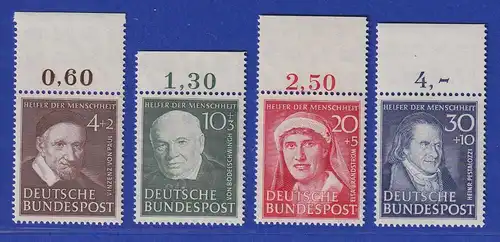 Bundesrepublik 1951 Wohlfahrt Mi-Nr. 143-146 Oberrandsatz postfrisch **