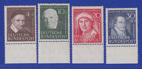 Bundesrepublik 1951 Wohlfahrt Mi-Nr. 143-146 Unterrandsatz postfrisch **