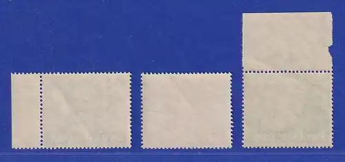 Berlin 1949 Goethe-Satz 3 Werte  Mi.-Nr. 61-63 postfrisch **  Nr. 61 Oberrand !