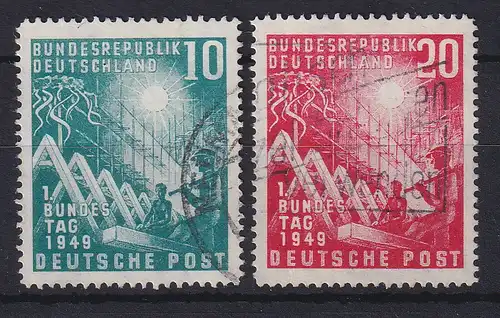 Bundesrepublik 1949 1. Bundestag Mi.-Nr. 111-112 gestempelt