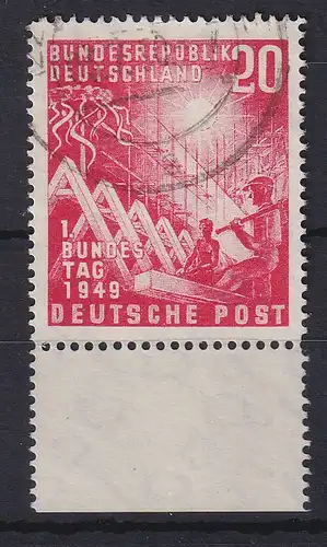 Bundesrepublik 1949 1. Bundestag Mi.-Nr. 112 Unterrandstück gestempelt