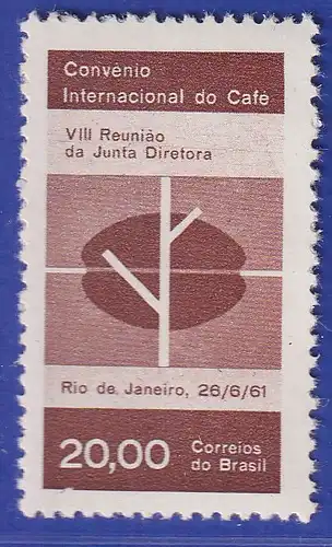 Brasilien 1961 Kaffeebohne Kaffeeabkommen Rio de Janeiro Mi.-Nr. 1005 **  