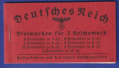 Deutsches Reich 1940/41 Markenheftchen Mi.-Nr. 39.4 postfrisch **