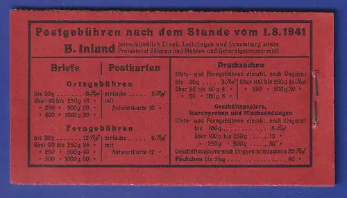 Deutsches Reich 1941 Markenheftchen Mi.-Nr. 48.3 postfrisch **