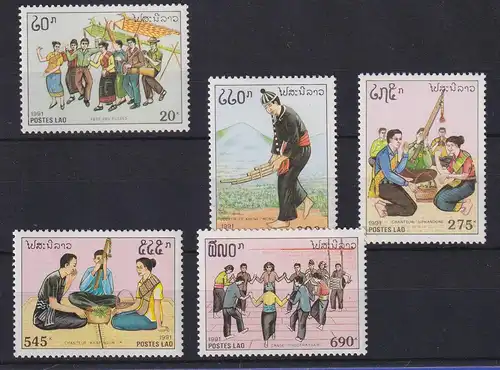 Laos 1991 Traditionelle Feste Mi.-Nr. 1276-1280 postfrisch ** 