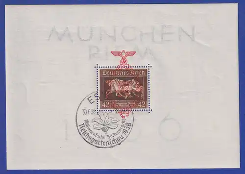 Dt. Reich 1937 Braunes Band Mi.-Nr. Block 10 So.-Stempel ESSEN 30.6.38