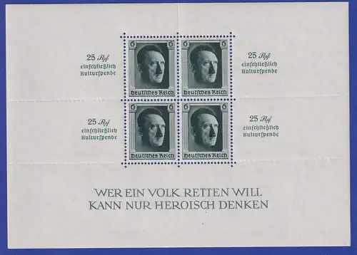 Dt. Reich 1937 Kulturförderung Mi.-Nr. Block 9 postfrisch **